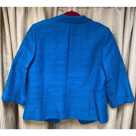 Pendleton Plus Womens 1x Turquoise Cotton Blazer - Picture 3 of 9